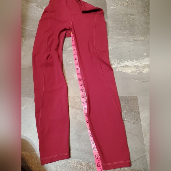 NWOT Lululemon Align High-Rise Pant. Crop. Pockets. Pink, "Pomegranate". Size 4. - Picture 13 of 13